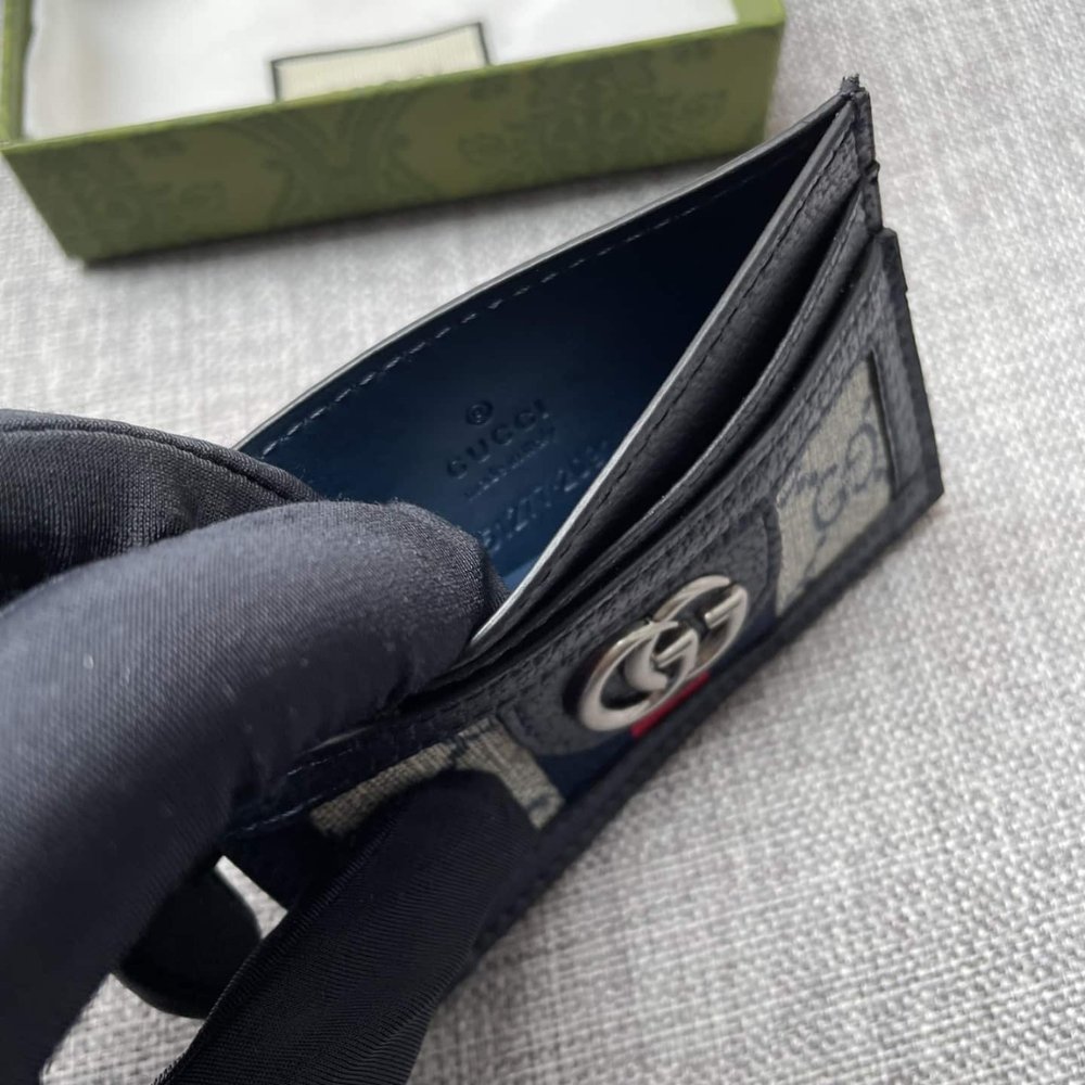 Gvc*1 Ophidia Gg Card Case Monogram Svp*me Black 10Cm ‎523159 96Iwn 4076