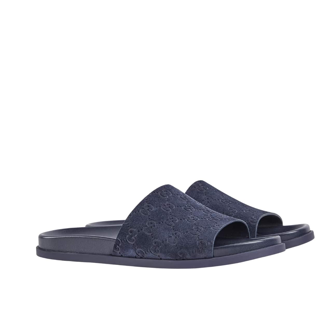 Gvc*1 Men Slide Sandal Blue ‎‎834941 Aaduo 4009