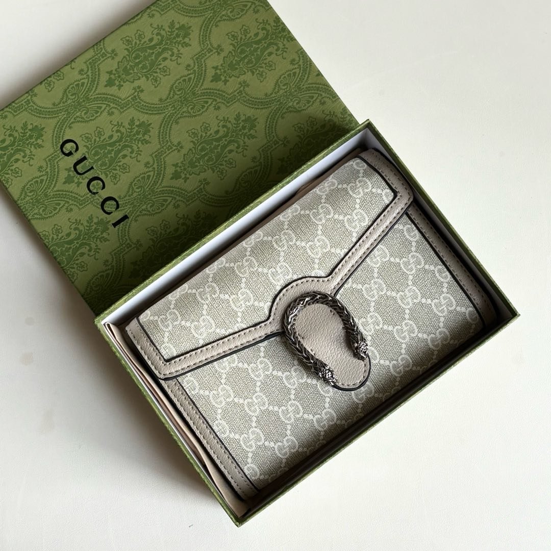 Gvc*1 Dionysus Chain Wallet Beige 20Cm 401231 Uulbn 9683