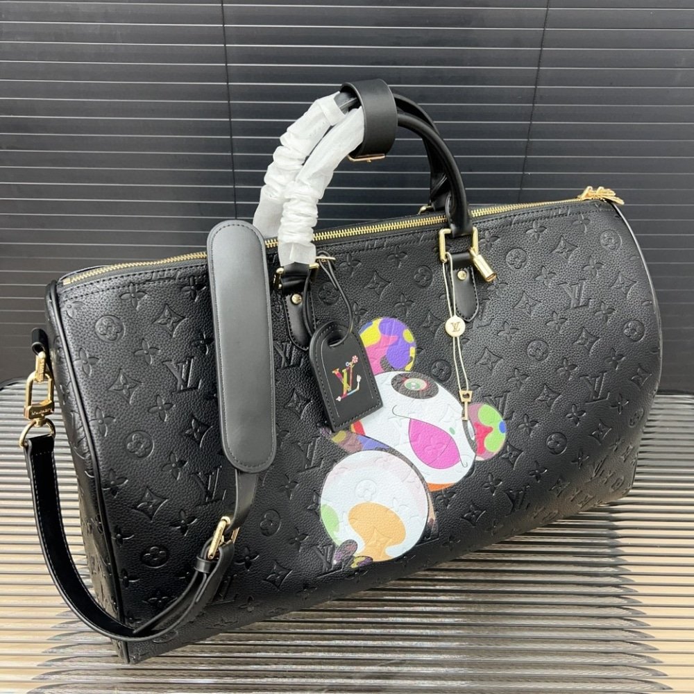 L0vis Vvtt0n X Takashi Murakami Keepall Black 45Cm M13761