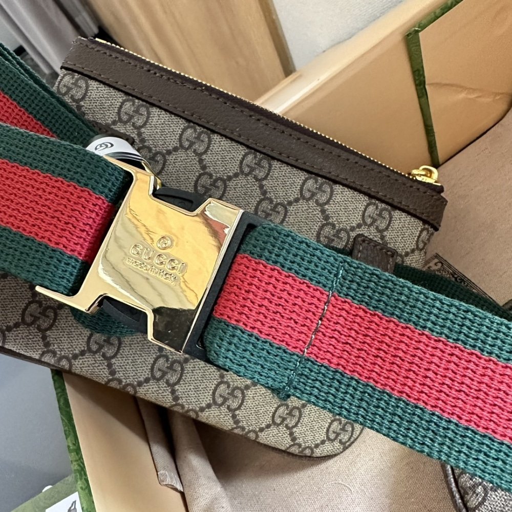 Gvc*1 Ophidia Heart Utility Belt Beige Ebony Gg Svp*me 20Cm 698805 96Iwg 8745Gg