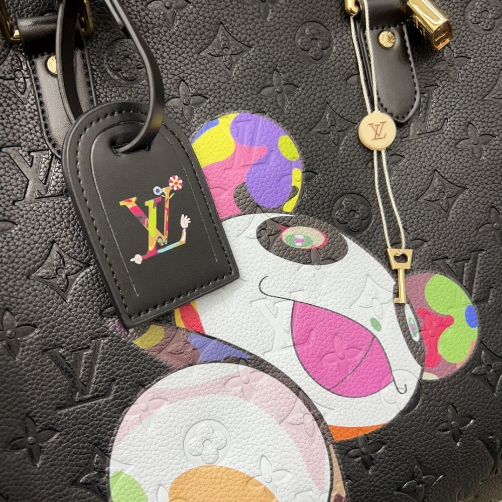 L0vis Vvtt0n X Takashi Murakami Keepall Black 45Cm M13761