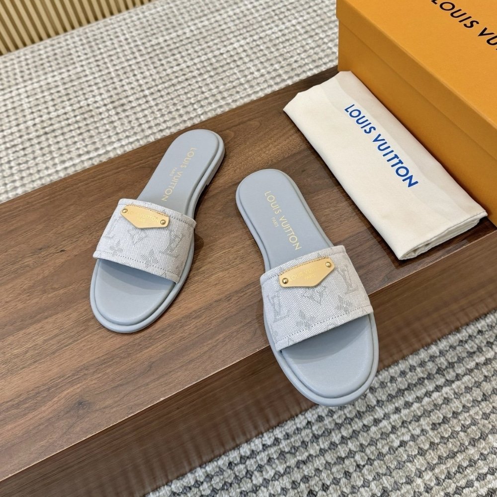 L0vis Vvtt0n Lily Flat Mule Gray 1Agxaa