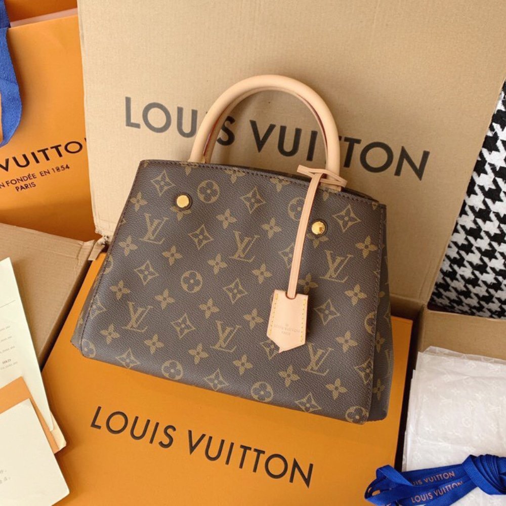 [S*per Vip 1:1] L0vis Vvtt0n Montaigne Bb Monogram Canvas Brown 29Cm M41055