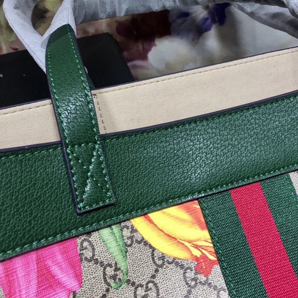 Gvc*1 Ophidia Gg Flora Medium Tote Green 44Cm
