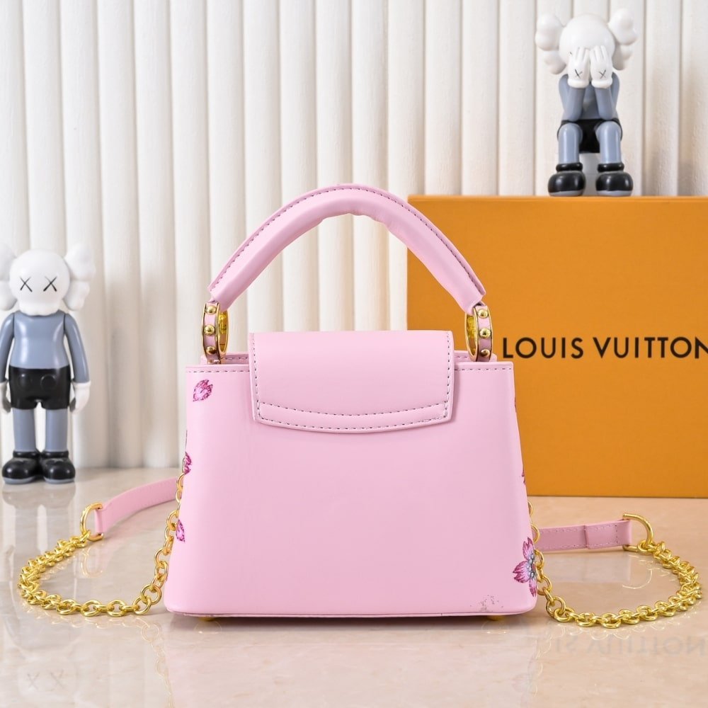 L0vis Vvtt0n X Takashi Murakami Capucines Mini Pink 21Cm M13249