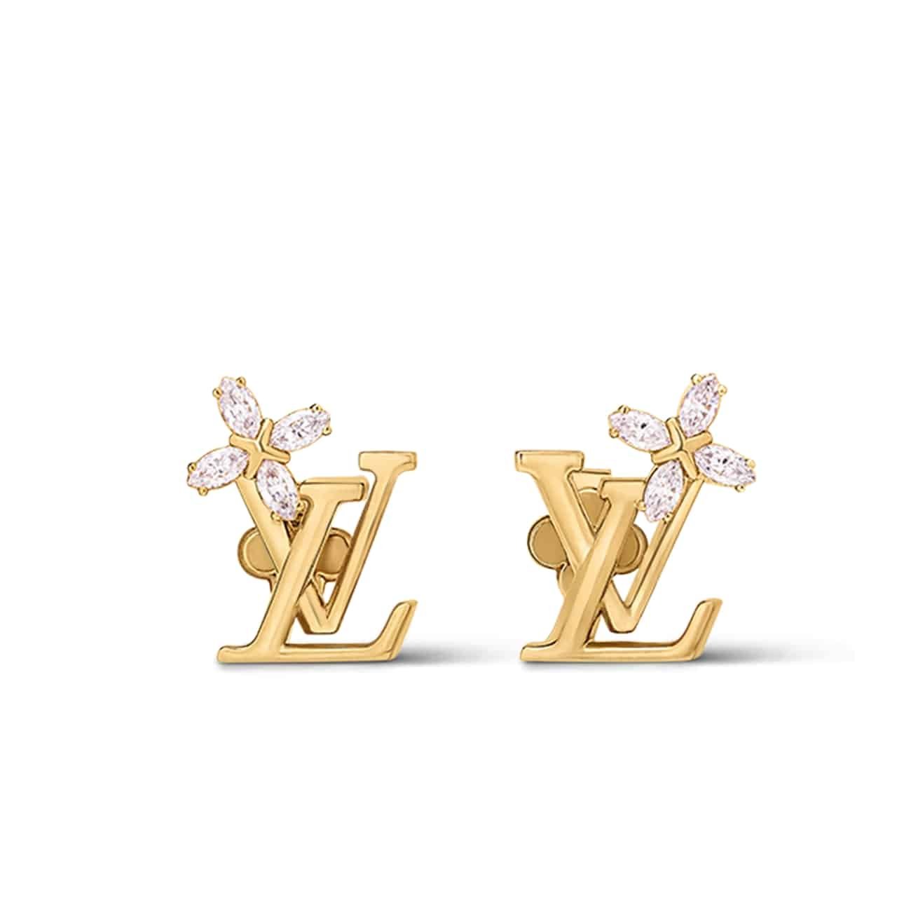 L0vis Vvtt0n Lv Iconic Flower Earrings Gold M02116