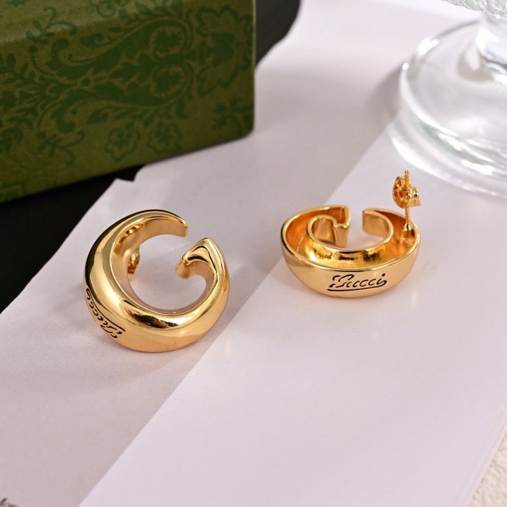 Gvc*1 Earrings With G Motif Gold 789040 I4600 8005