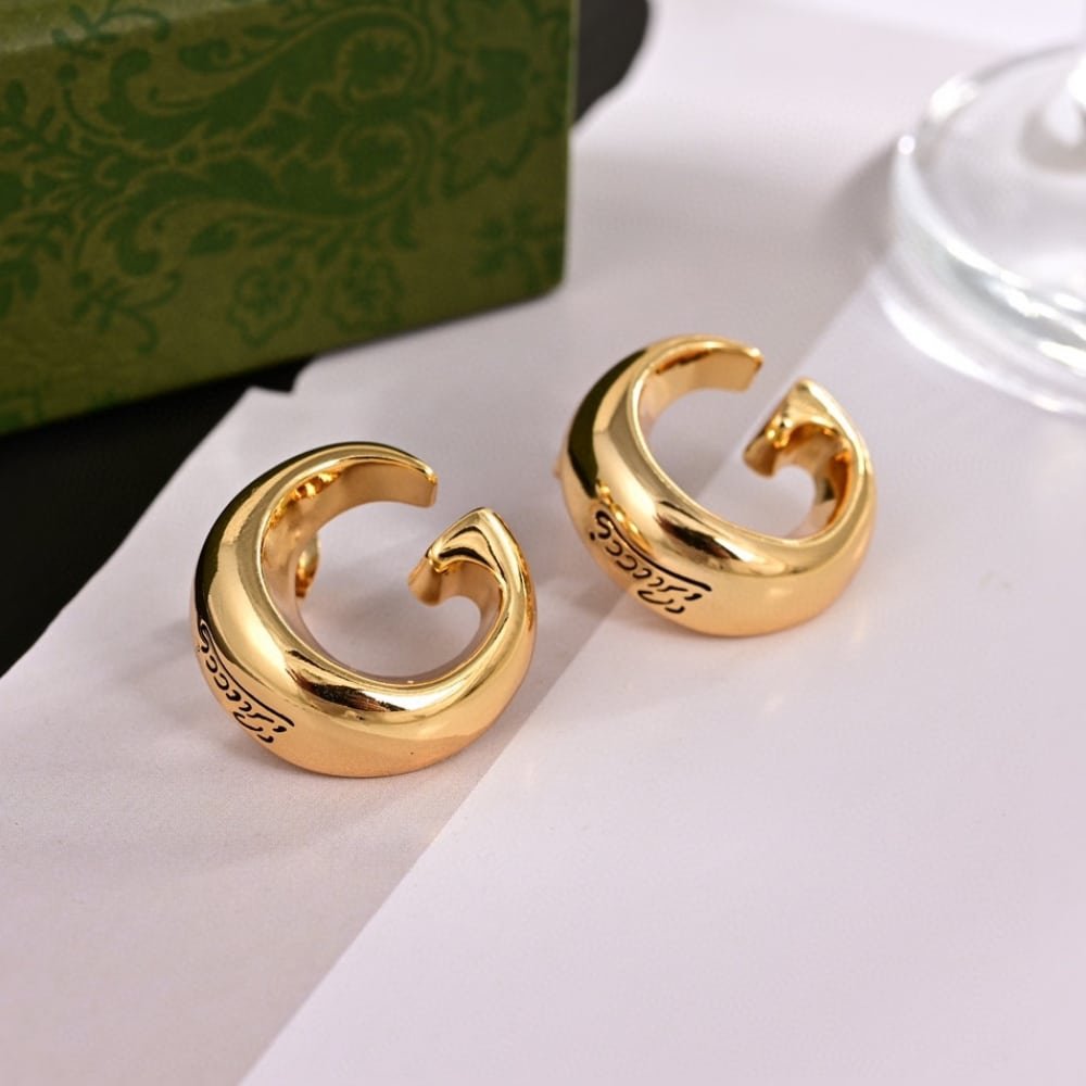Gvc*1 Earrings With G Motif Gold 789040 I4600 8005
