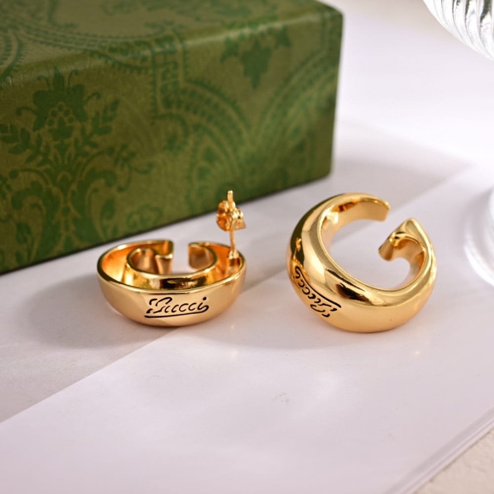 Gvc*1 Earrings With G Motif Gold 789040 I4600 8005