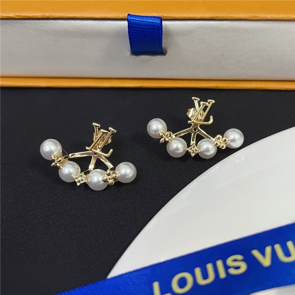 L0vis Vvtt0n Lv Minigram Pearls Earrings