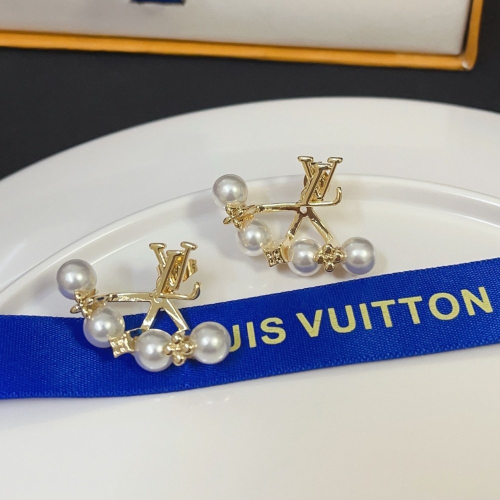 L0vis Vvtt0n Lv Minigram Pearls Earrings