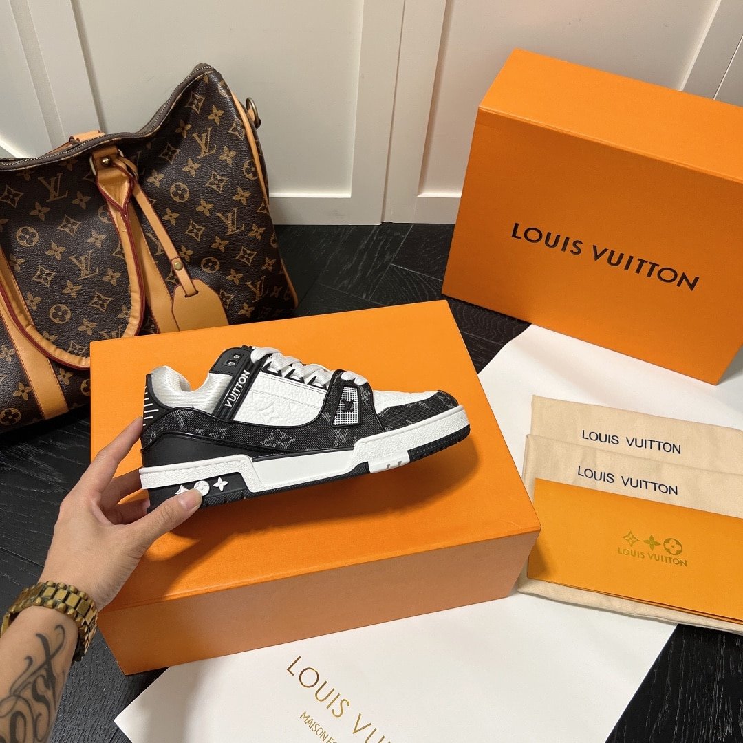 L0vis Vvtt0n Trainer Sneakers Black And White 1A9Jgb