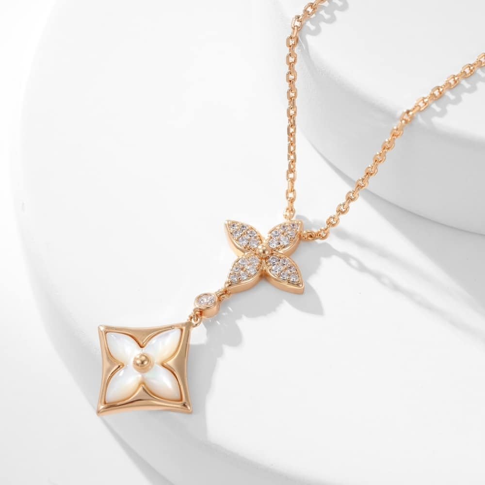 L0vis Vvtt0n Color Blossom Double Star Necklace Q94676