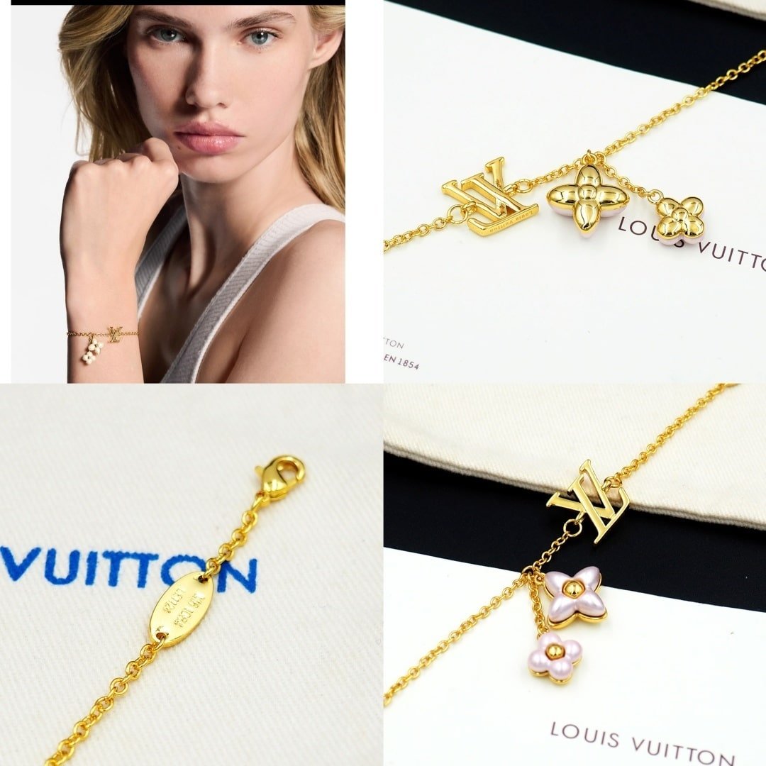 L0vis Vvtt0n Lv Floragram Bracelet Gold M1738A