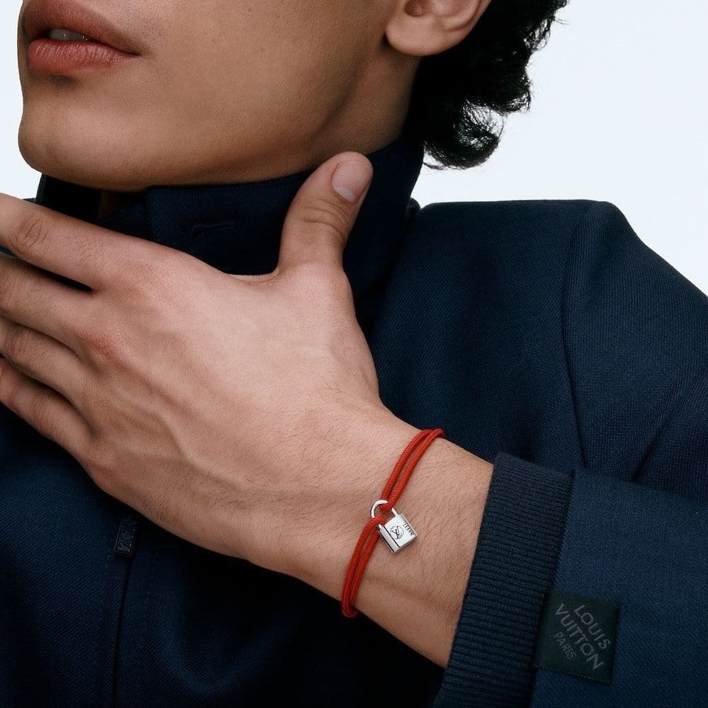 L0vis Vvtt0n Silver Lockit Bracelet Red Qa5078