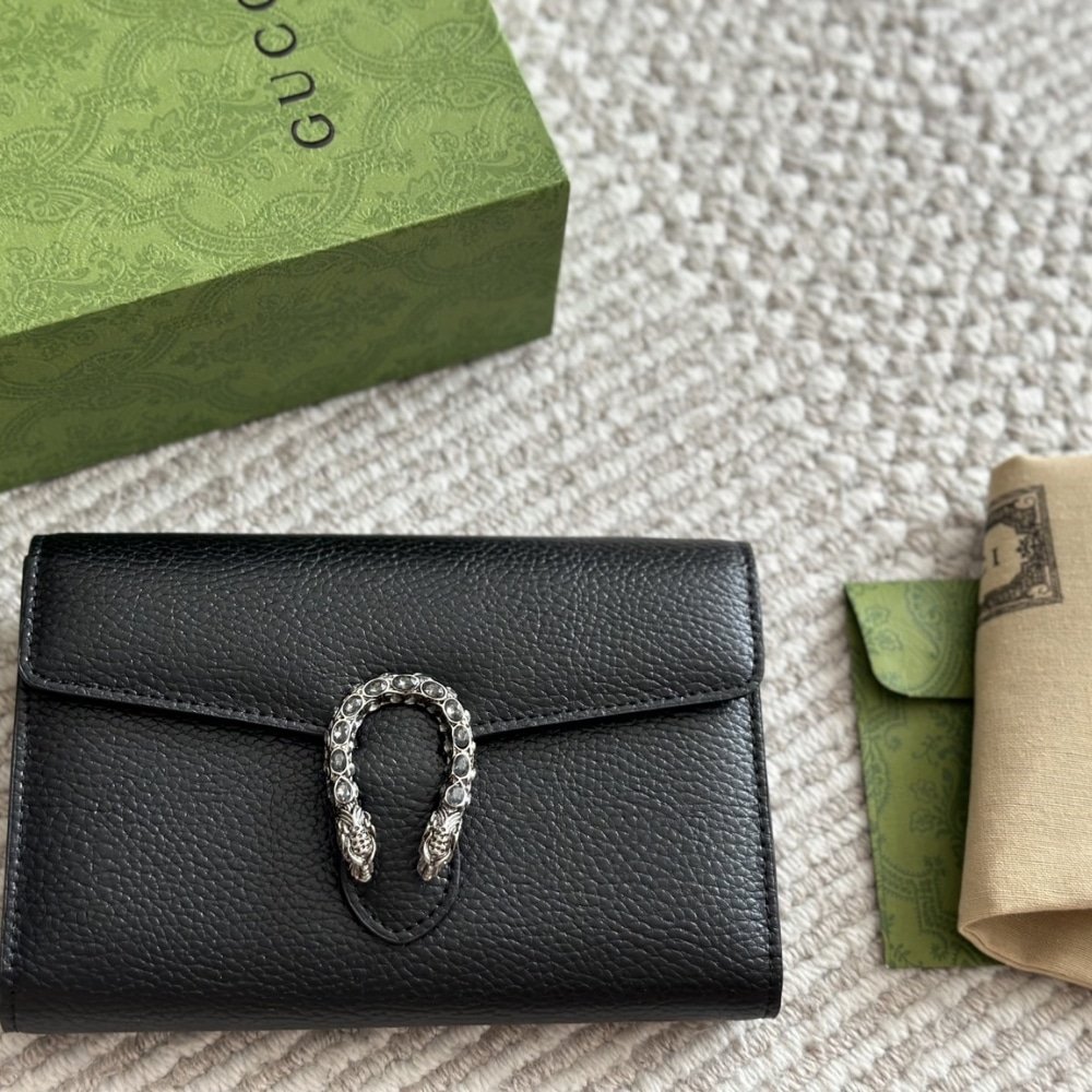 Gvc*1 Dionysus Mini Chain Wallet Black 20Cm 401231 Caogn 8176