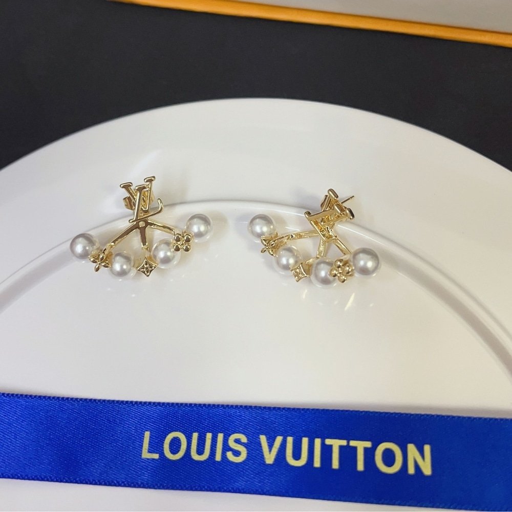 L0vis Vvtt0n Lv Minigram Pearls Earrings