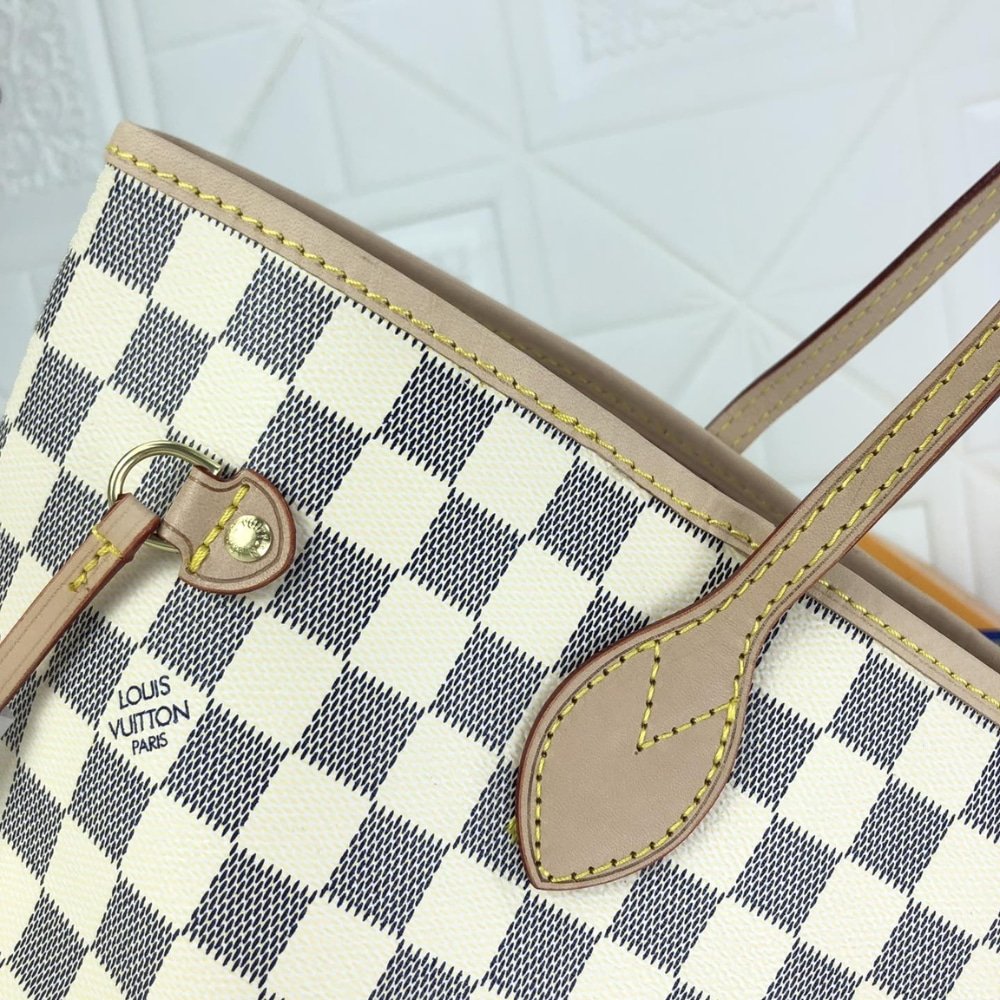L0vis Vvtt0n Neverfull GM Damier Azur Rose Ballerine Pink 39Cm N40601