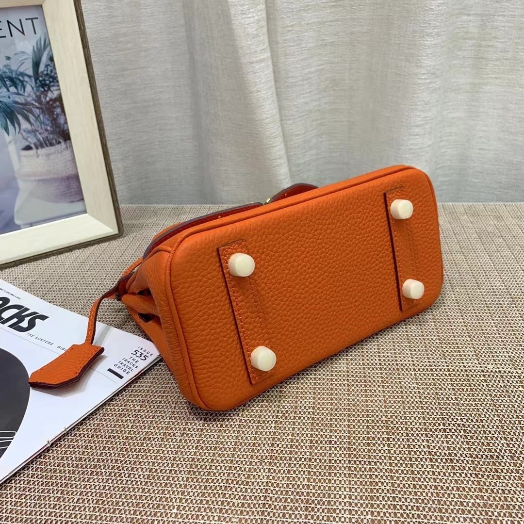 H**me5 Birkin Mini Gold Hardware Epsom Orange 20Cm