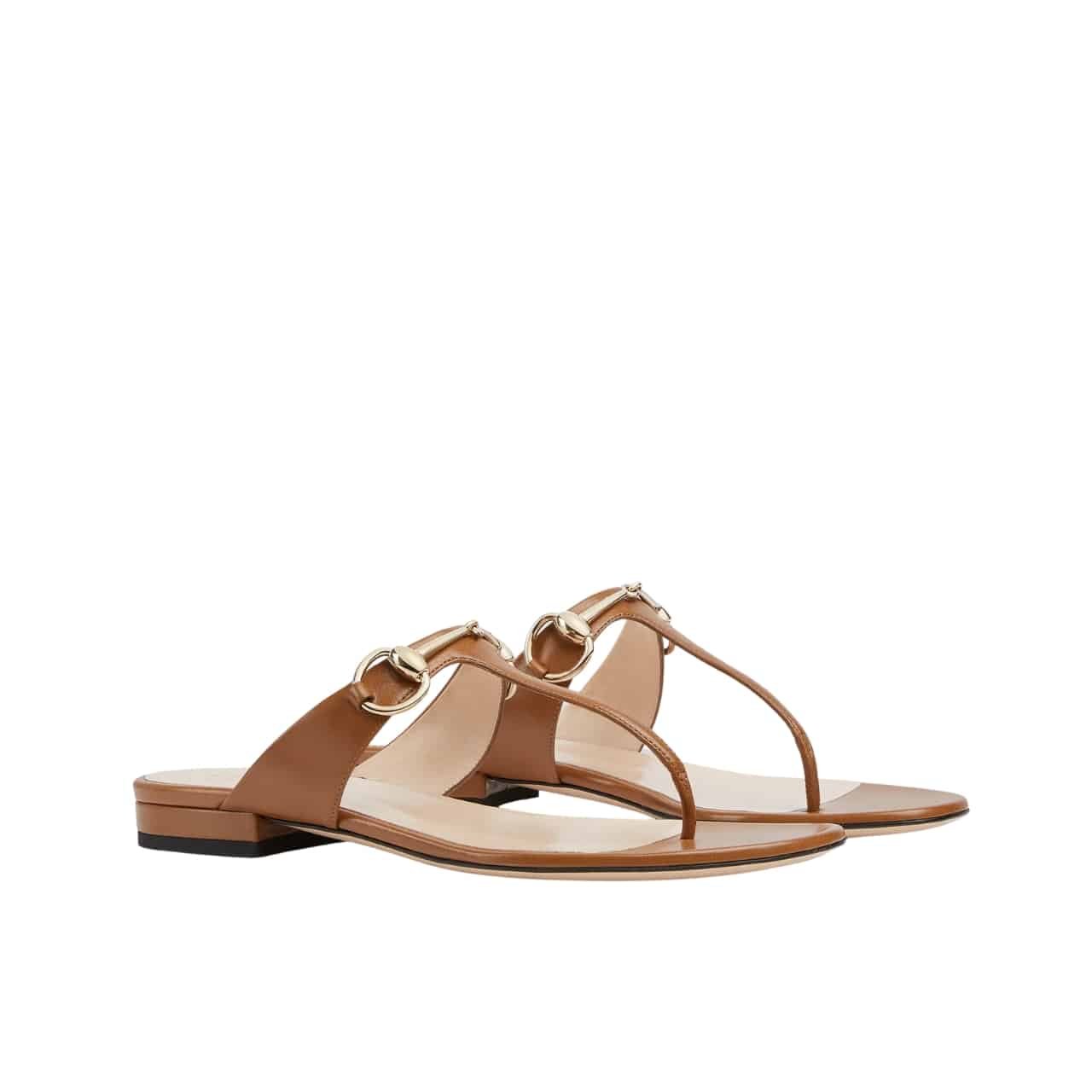 Gvc*1 Women’s Thong Sandal With Horsebit Light Brown ‎816590 C9D00 2712