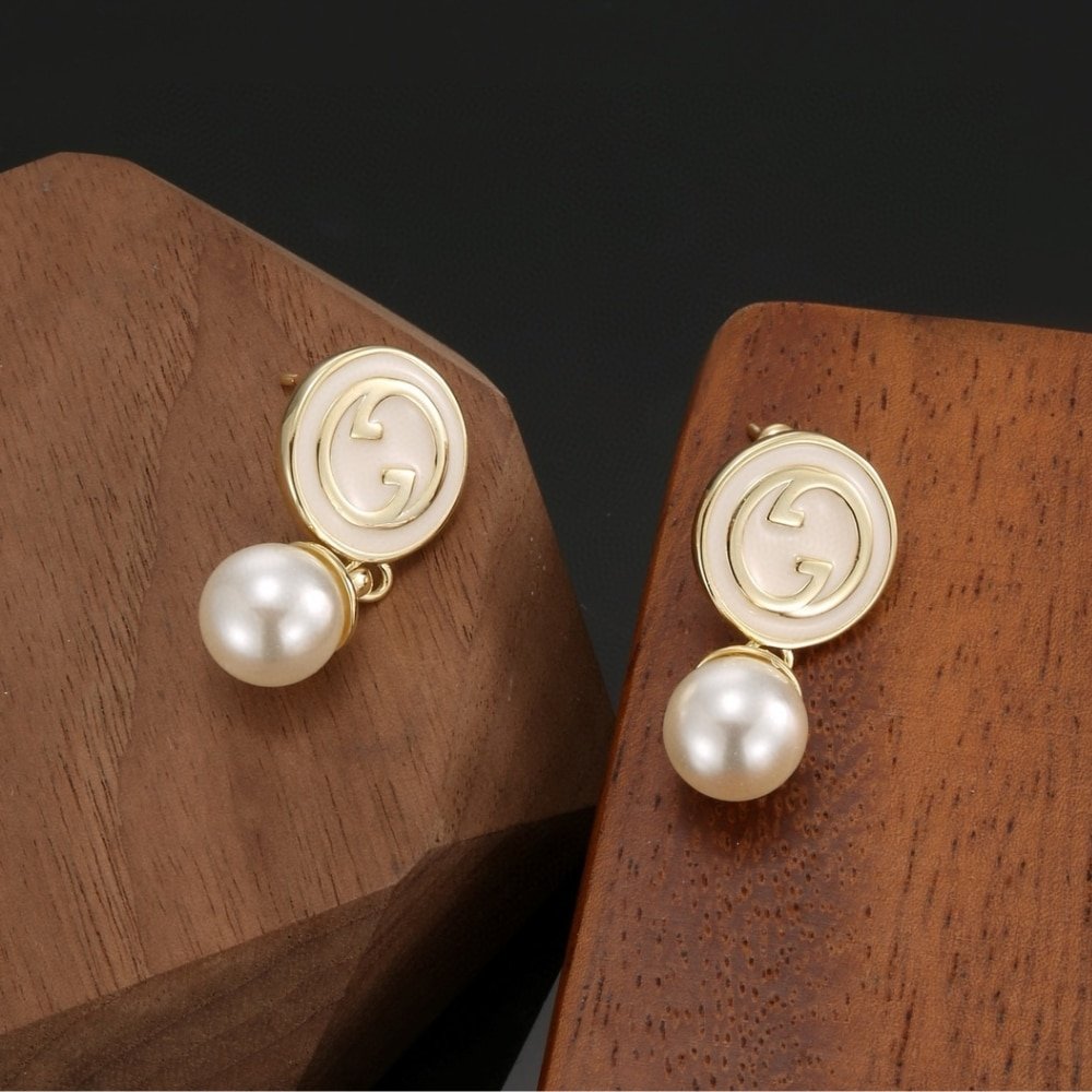 Gvc*1 Blondie Pearl Drop Earrings Gold Tone 774612 I9757 8495