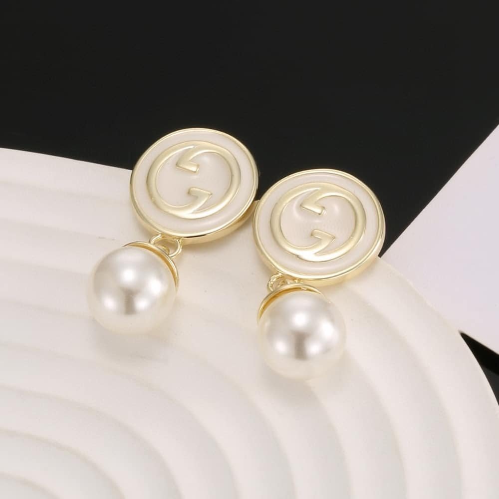 Gvc*1 Blondie Pearl Drop Earrings Gold Tone 774612 I9757 8495