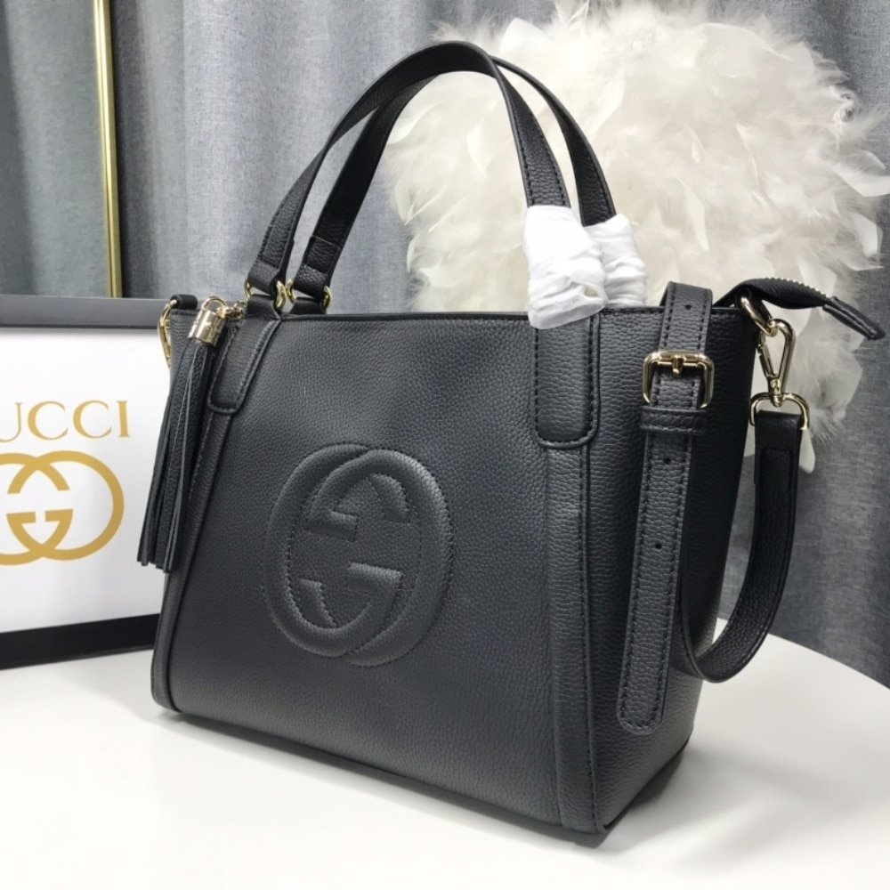 [S*per Vip 1:1] Gvc*1 Soho Small Top Handle Bag Black 35Cm 369176 A7M0G 1000