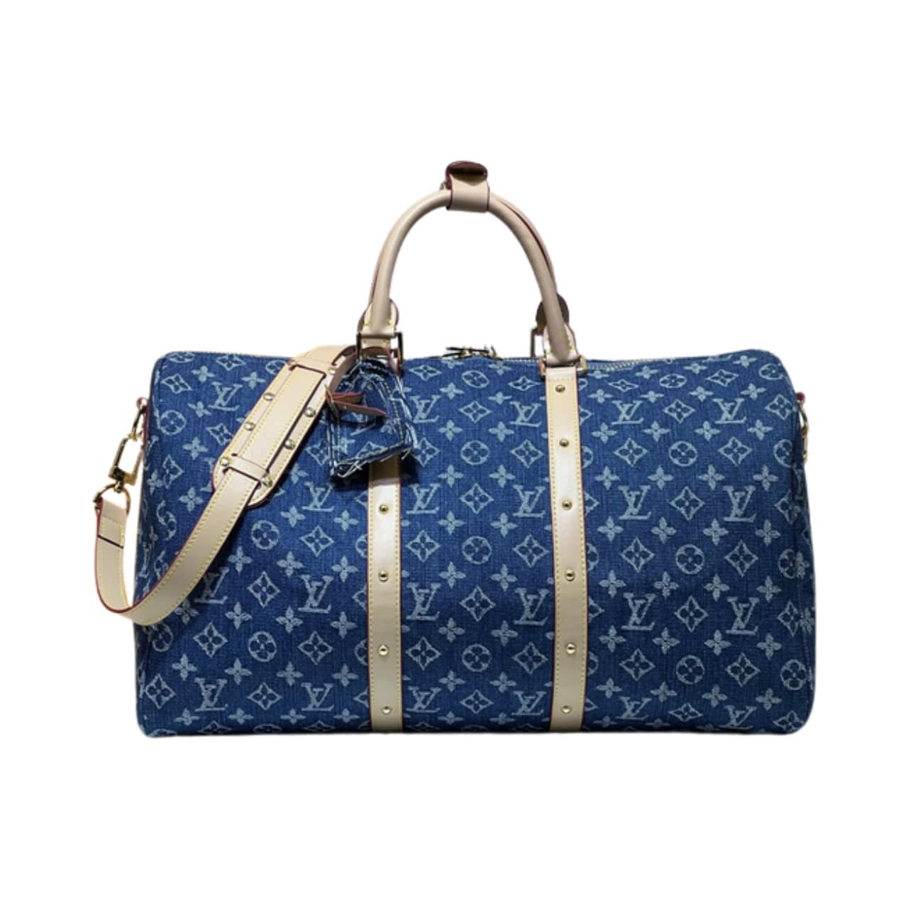 L0vis Vvtt0n Keepall Bandouliere 45 Denim Blue 45Cm