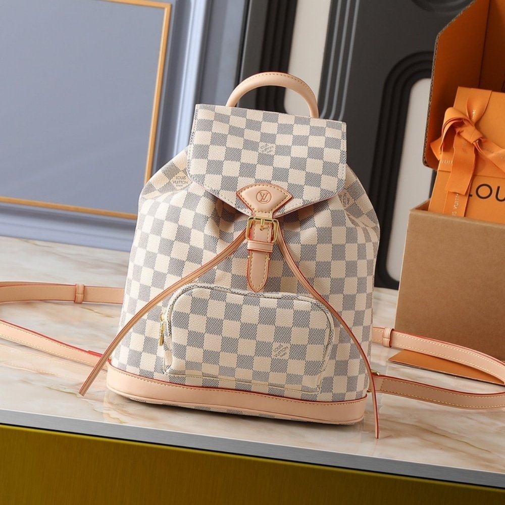 L0vis Vvtt0n Montsouris PM Damier Azur 30Cm N00120