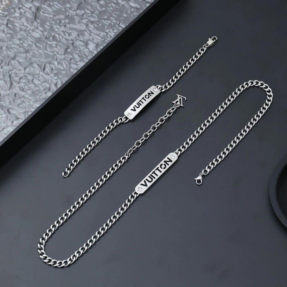 L0vis Vvtt0n Lv Id Necklace Silver M01154