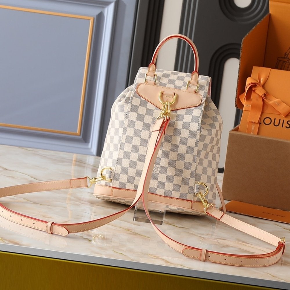 L0vis Vvtt0n Montsouris PM Damier Azur 30Cm N00120