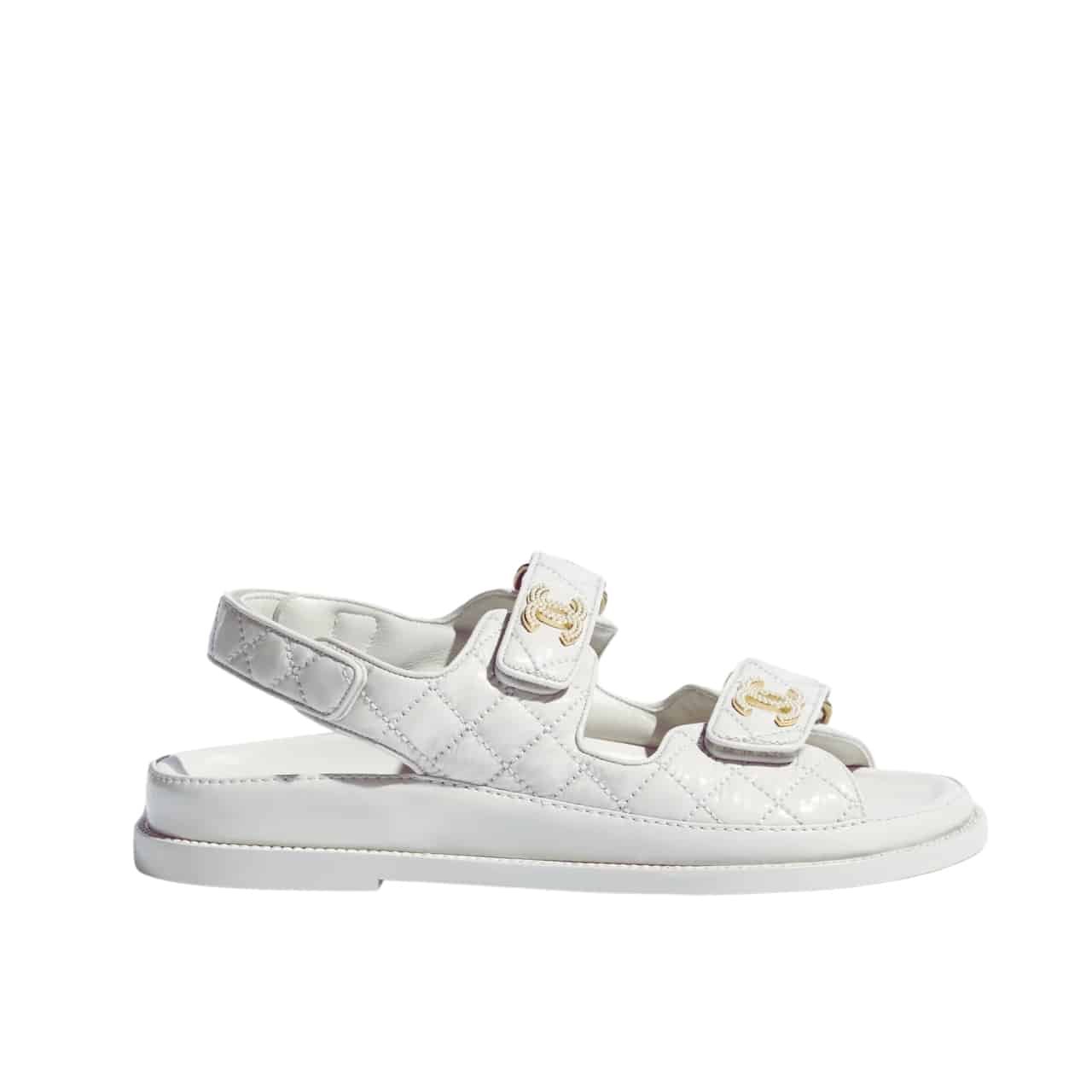 Ch**el Sandal Shiny White G35927 B20276 U0451