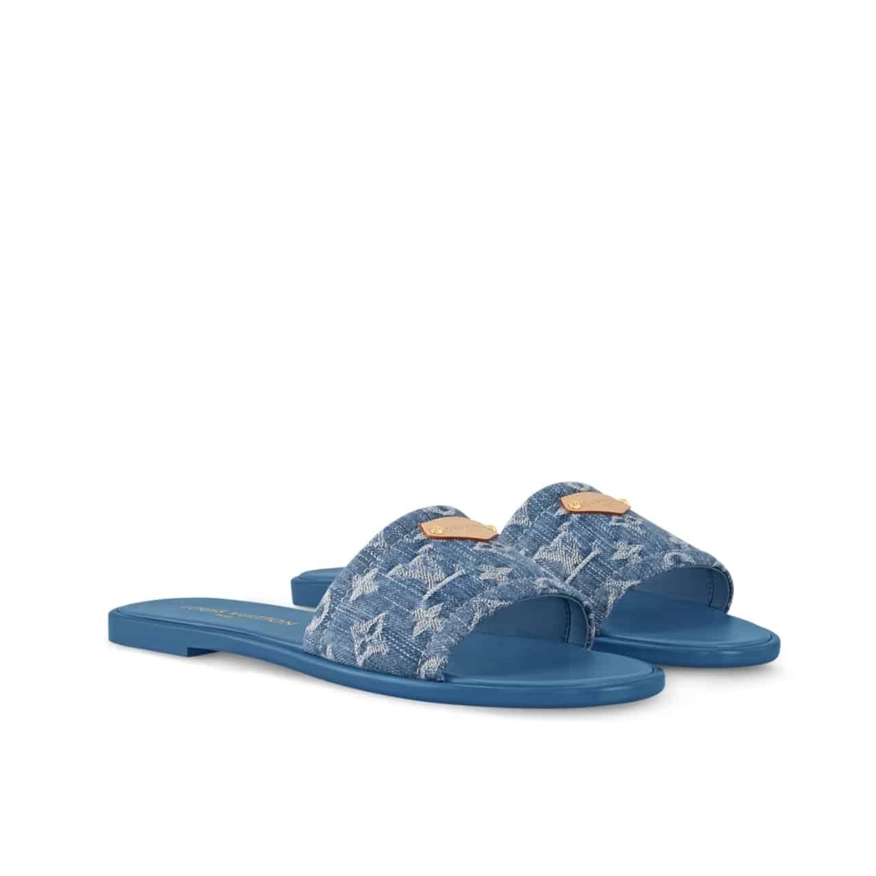 L0vis Vvtt0n Lily Flat Mule Blue 1Agx78