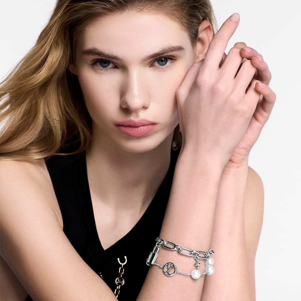 L0vis Vvtt0n Lv Mix Chains Armband Silver M1380A