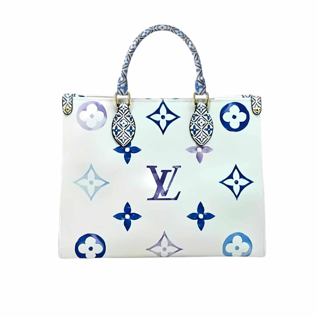 L0vis Vvtt0n By The Pool On The Go PM Tote Bag Blue 34Cm