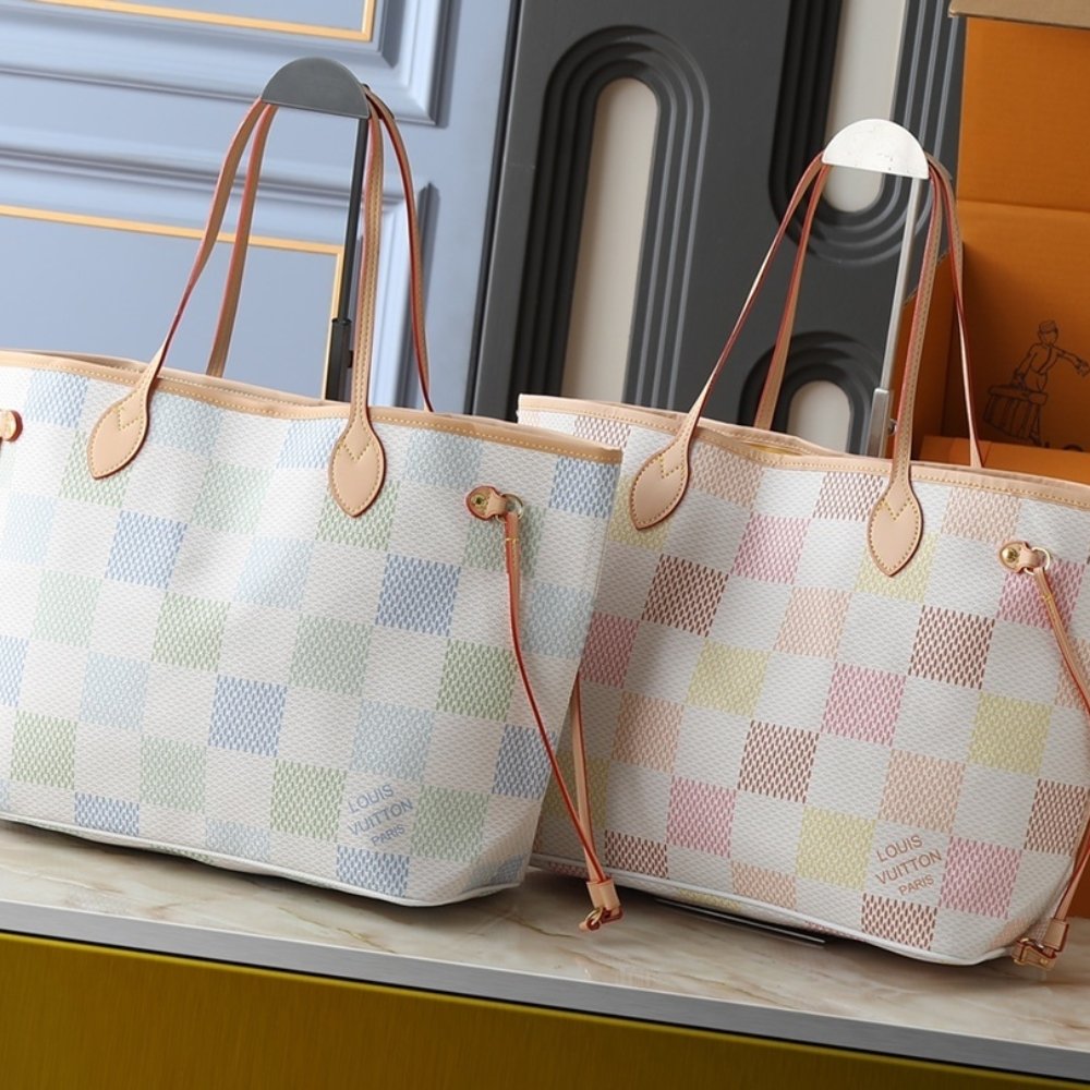 L0vis Vvtt0n Neverfull Mm Damier Canvas Peach 31Cm N40668