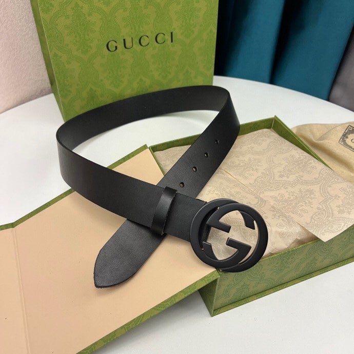 Gvc*1 Selleria Leather Belt Black 4Cm 368186 Bgh0V 1000