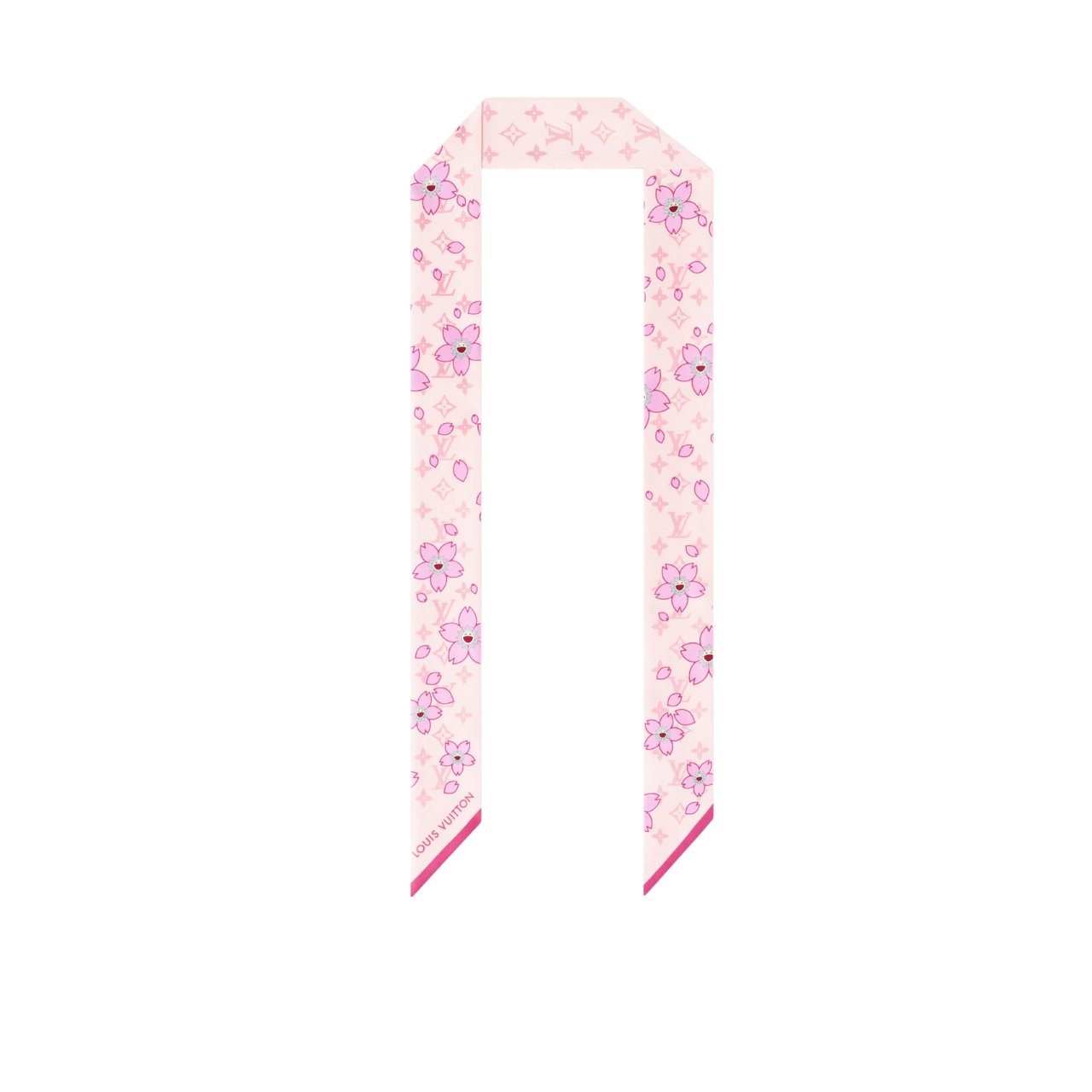 L0vis Vvtt0n X Takashi Murakami Monogram Cherry Blossom Bandeau Bb In Rose 120Cm M94969