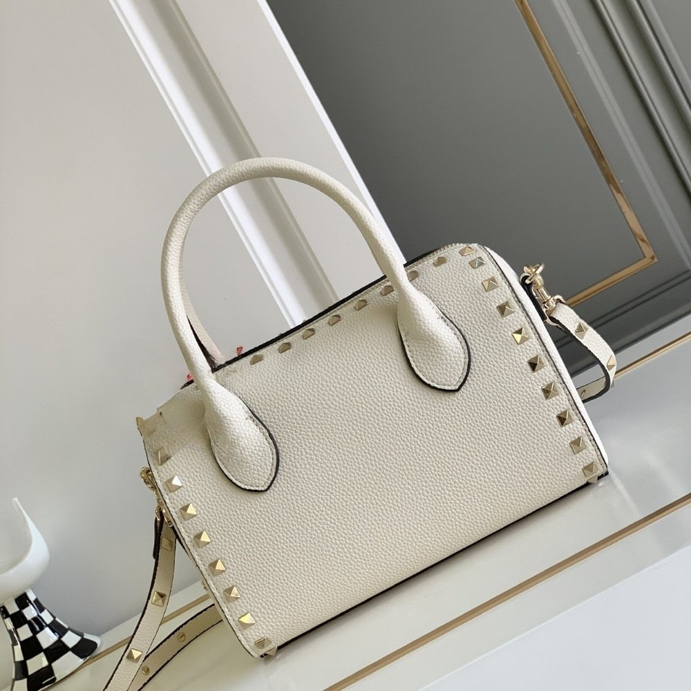 Va1e*ntin0 Caravani Bolsas Rockstud Granato White 24Cm
