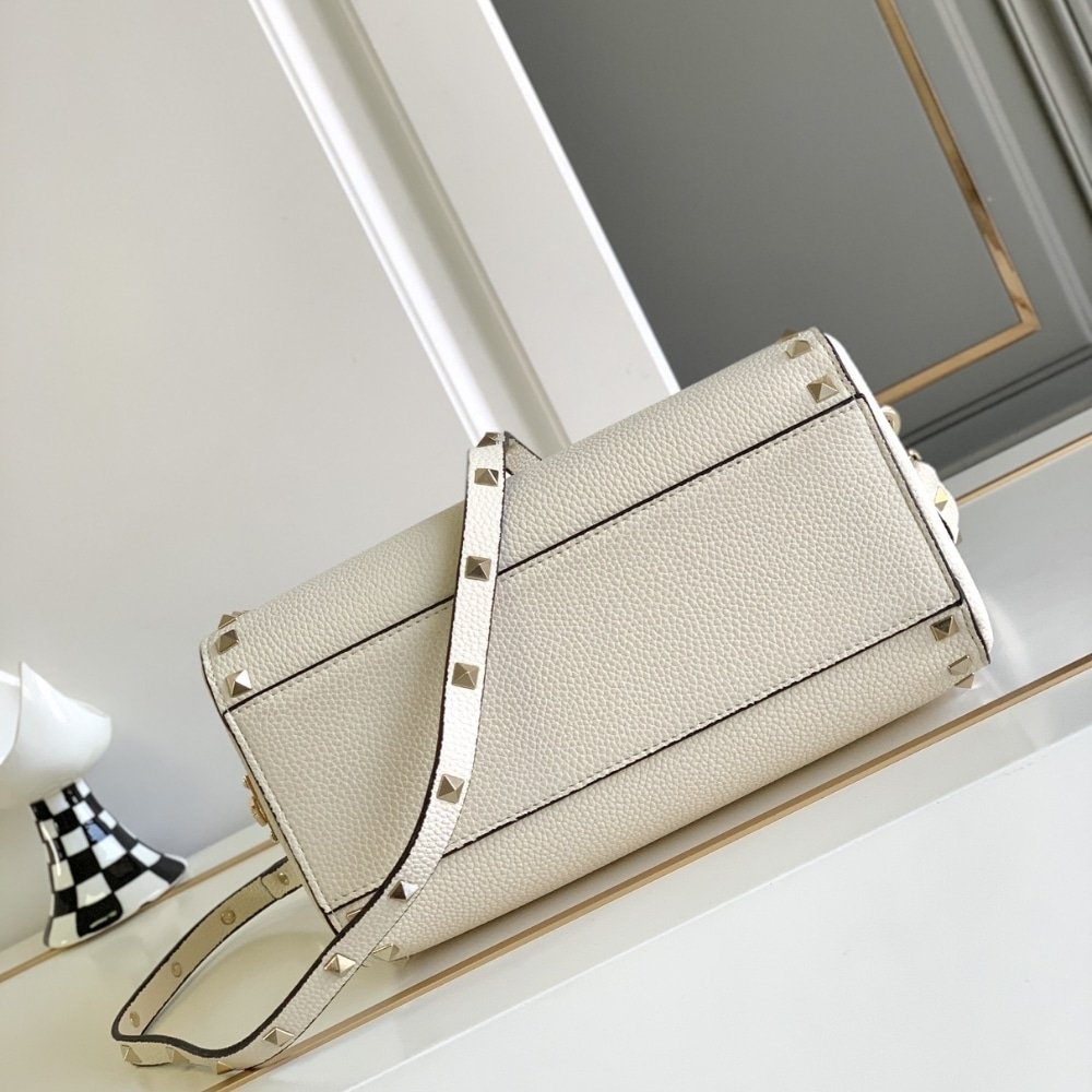 Va1e*ntin0 Caravani Bolsas Rockstud Granato White 24Cm
