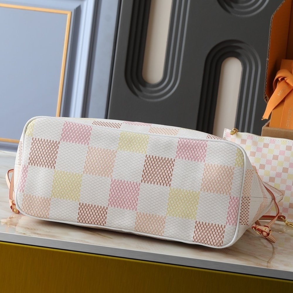 L0vis Vvtt0n Neverfull Mm Damier Canvas Peach 31Cm N40668
