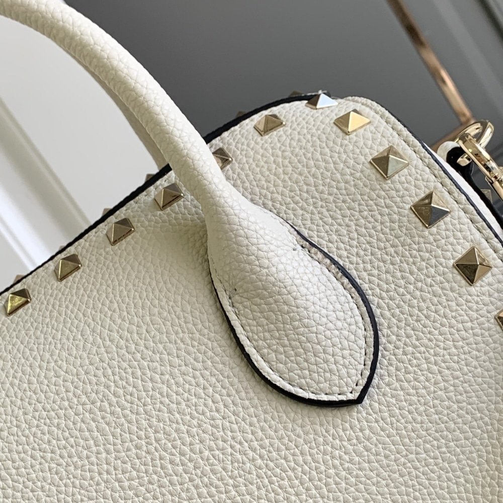 Va1e*ntin0 Caravani Bolsas Rockstud Granato White 24Cm