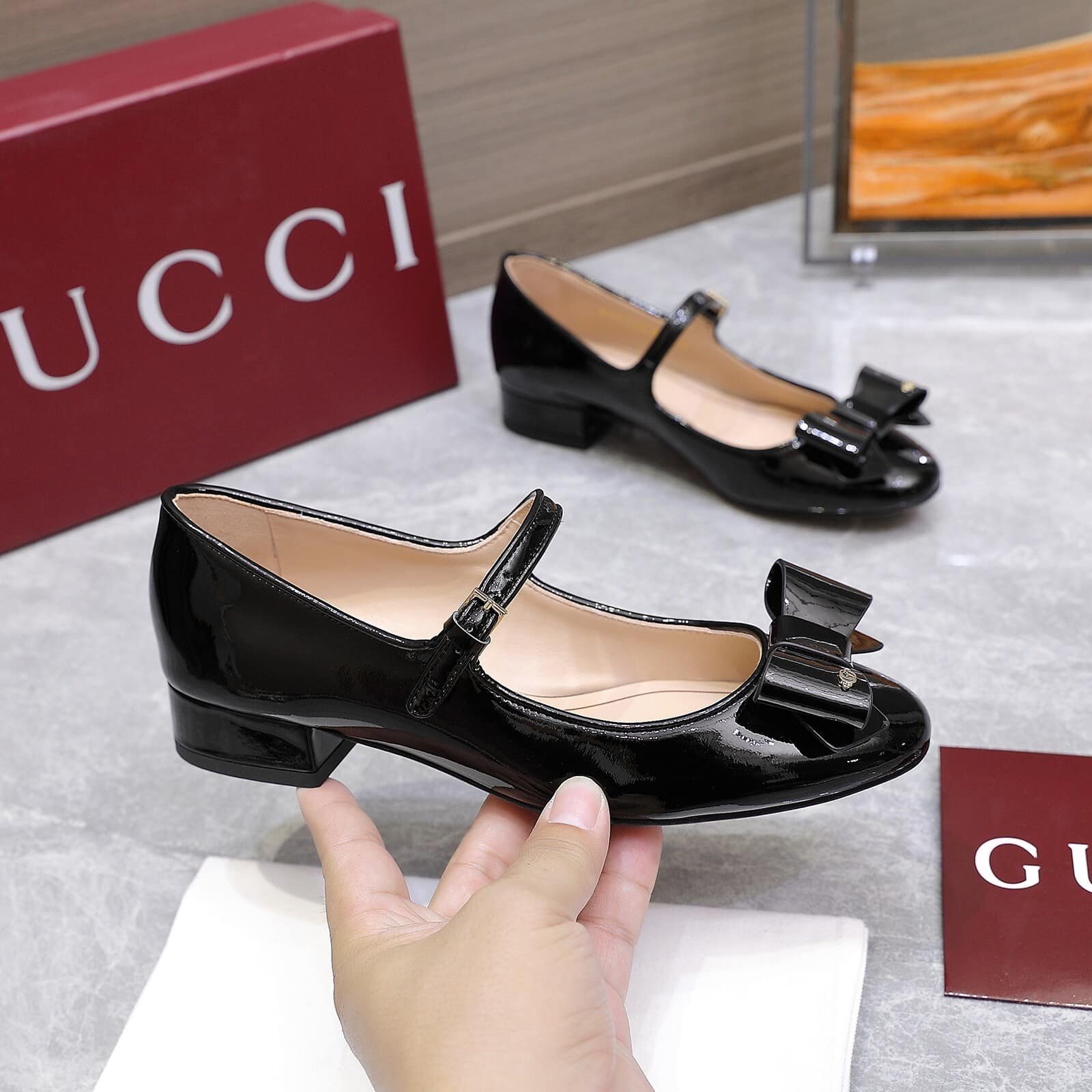 Gvc*1 Women Ballet Flat With Bow Black 835748 0B9J0 1000