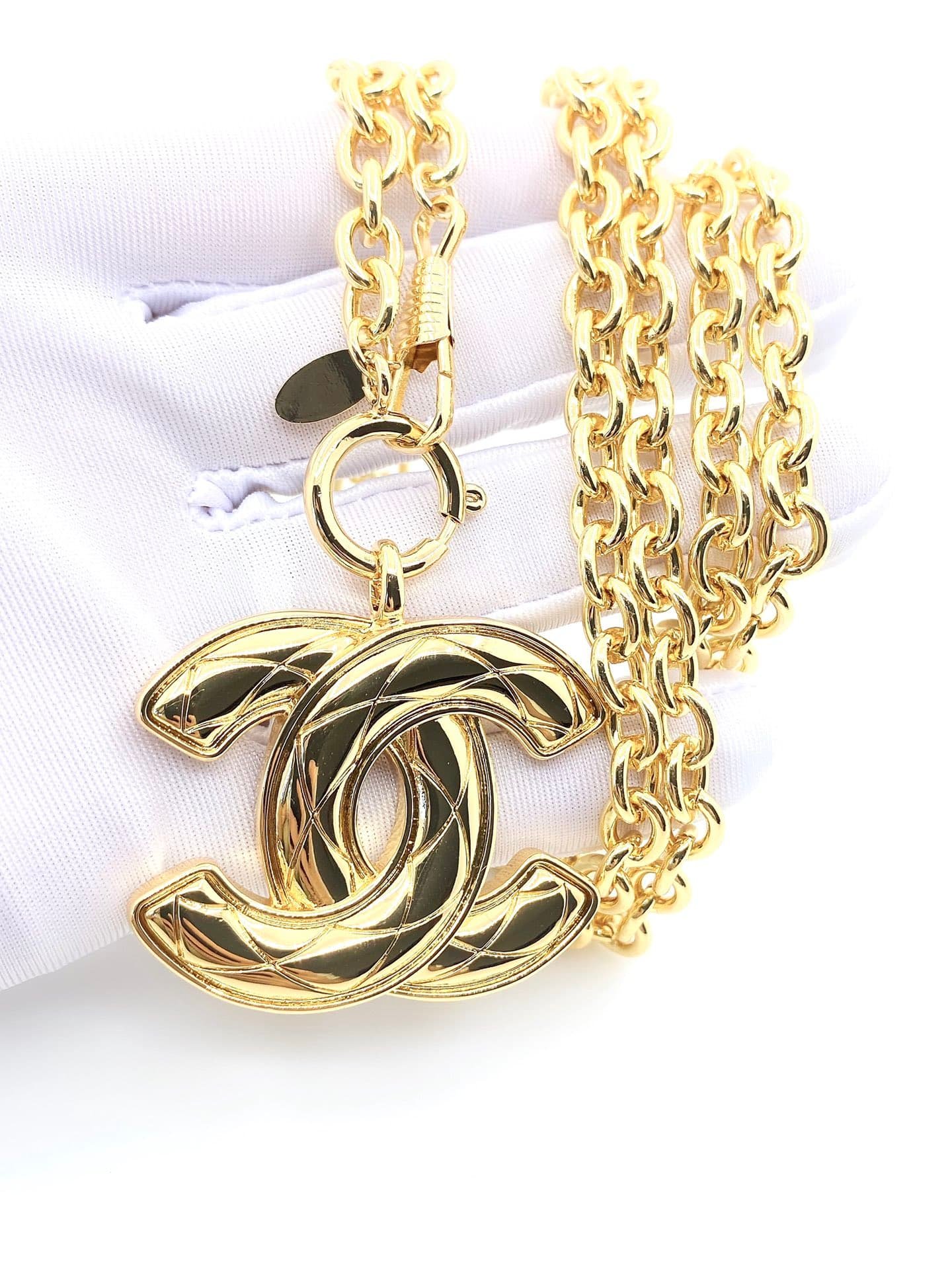 Ch**el Cc Gold Necklace