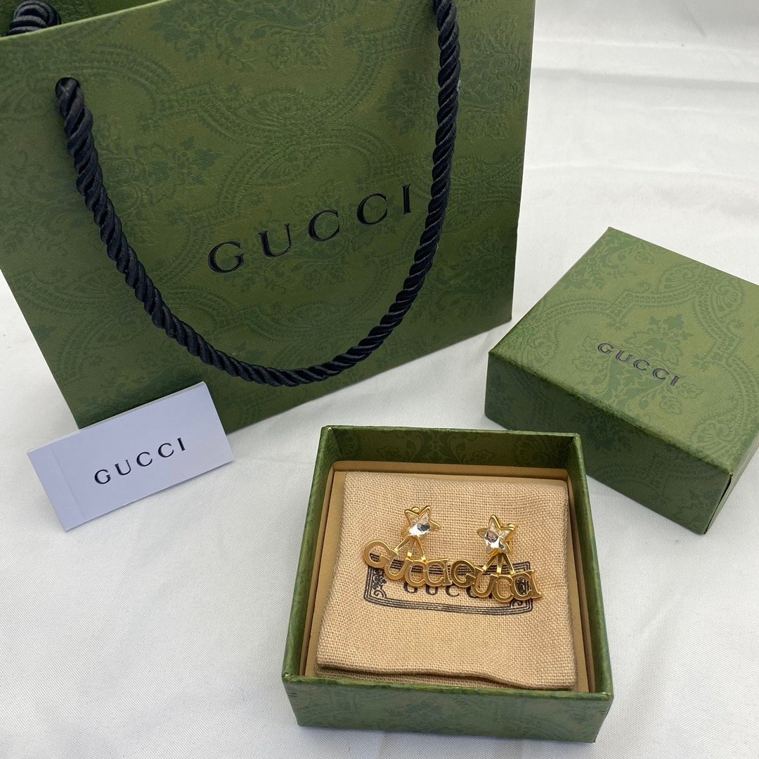 Gvc*1 Crystal Star Gold Earrings 679076 J1D50 8031