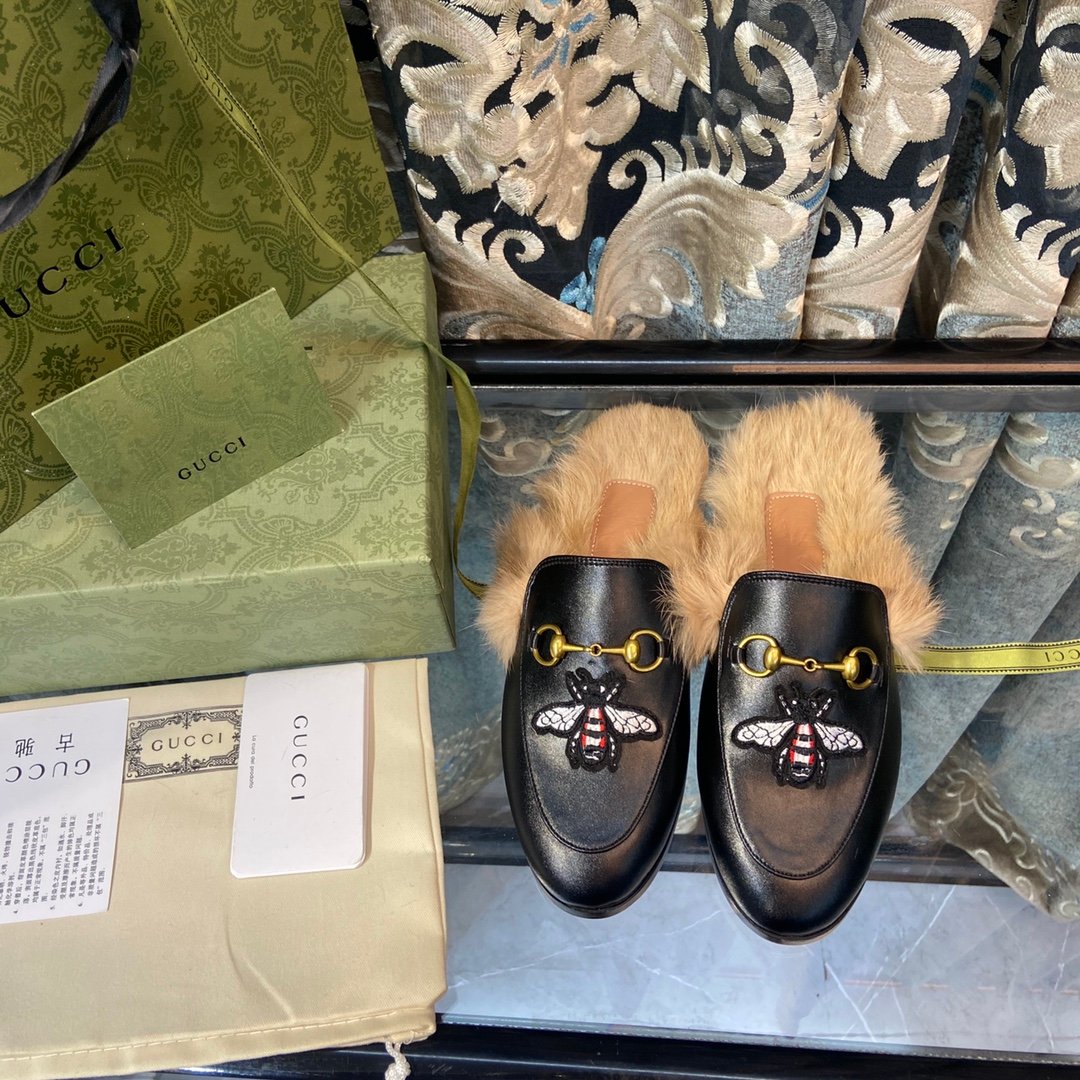 Gvc*1 Women’S Princetown Slipper With Bee Black 456133 Dkhh0 1063
