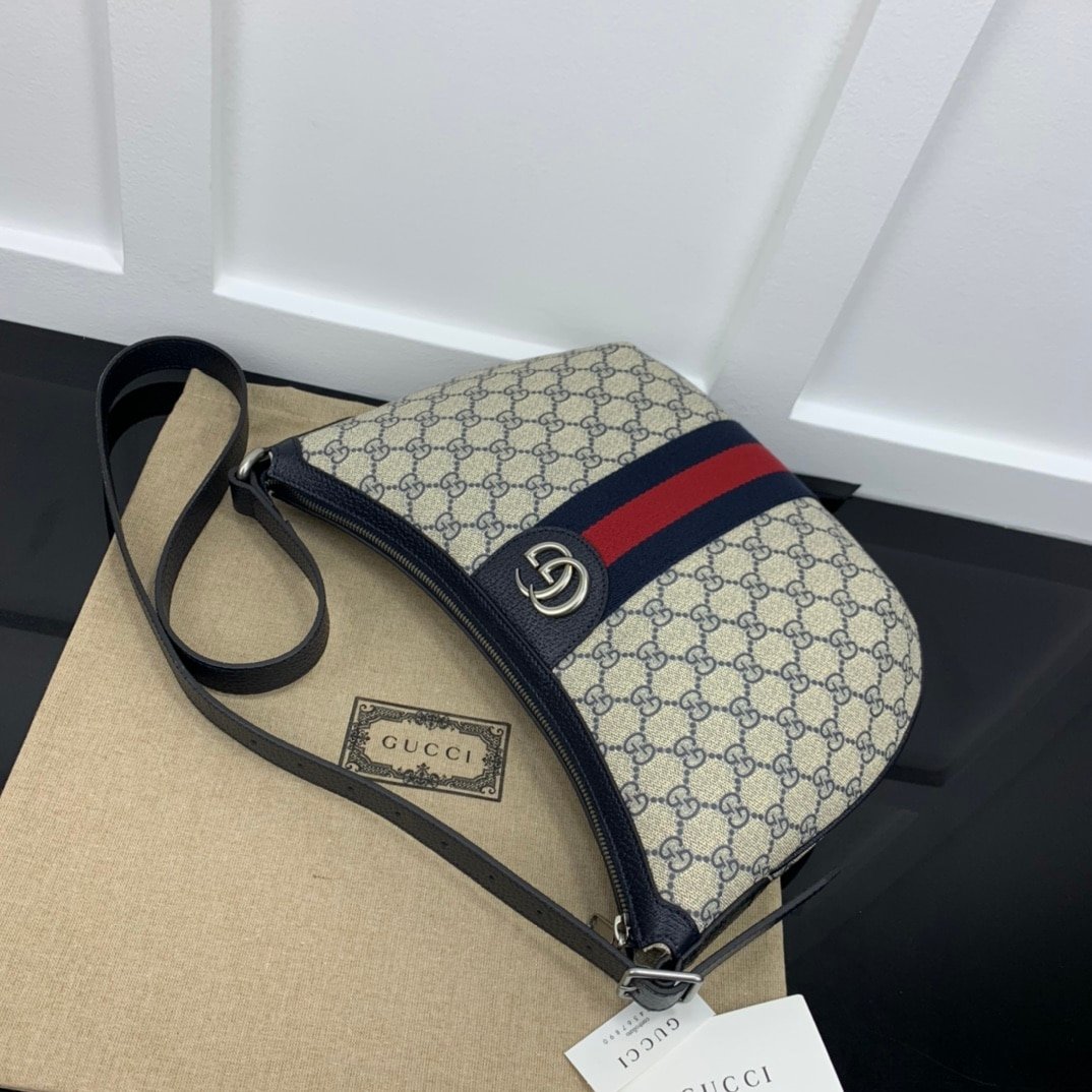 Gvc*1 Ophidia Small Shoulder Navy Blue Bag 598125 2Zgmn 4076