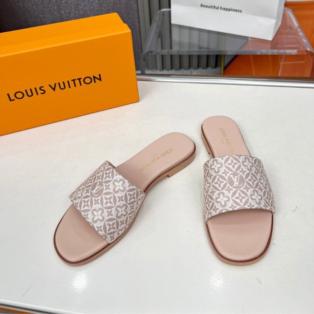 L0vis Vvtt0n Lily Flat Mule Beige 1Ahm99