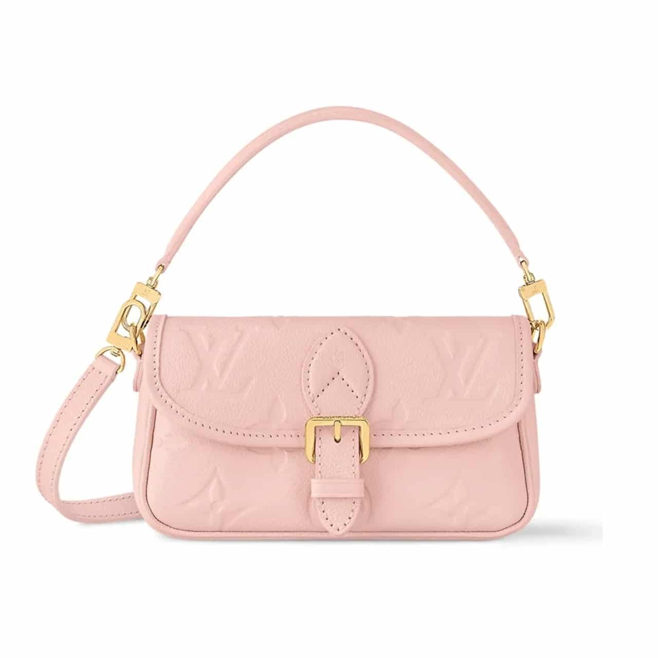 L0vis Vvtt0n Nano Diane Monogram Empreinte Leather Pink Opale 20Cm M83566